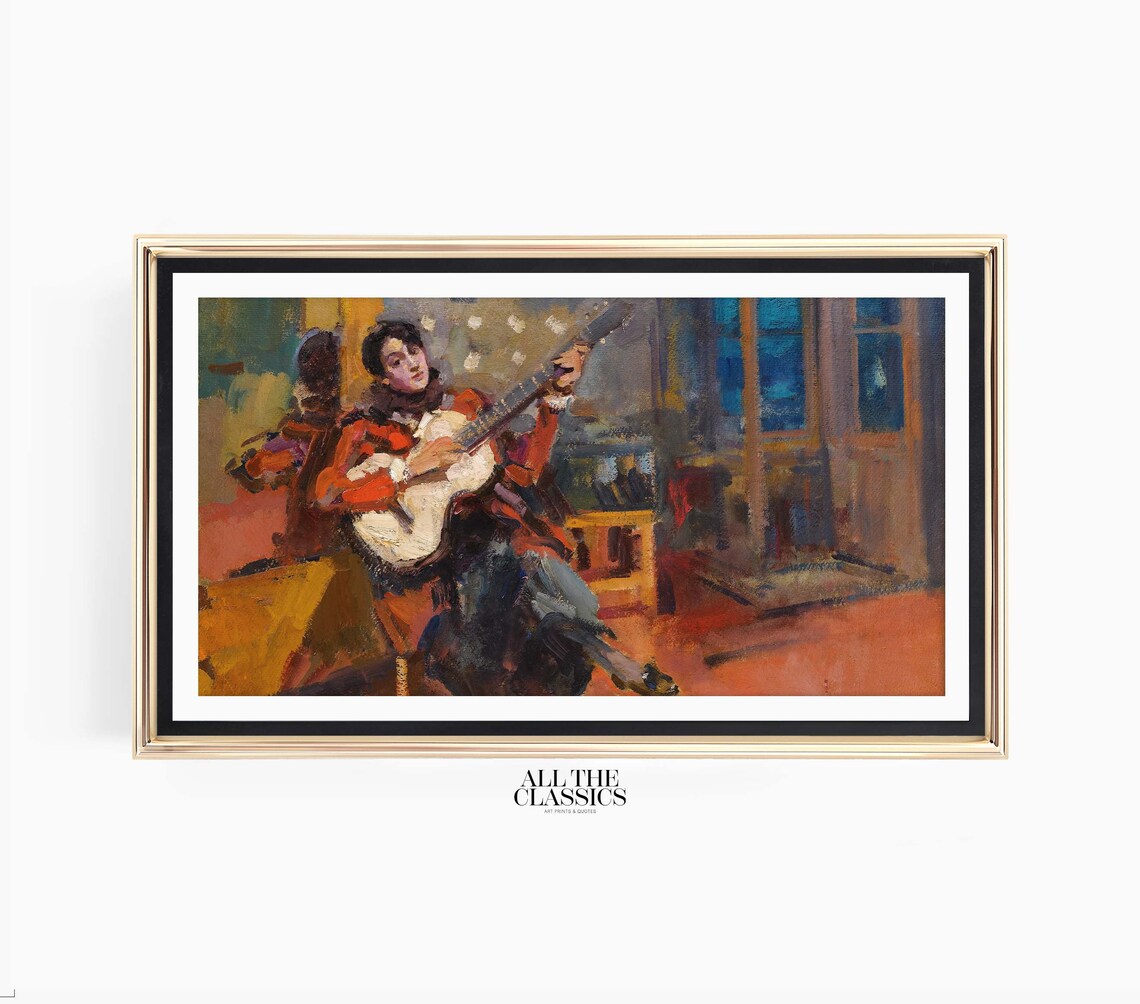 Konstantin Korovin The Guitar Player Vibrant Musician Portrait Art Poster - Image 3