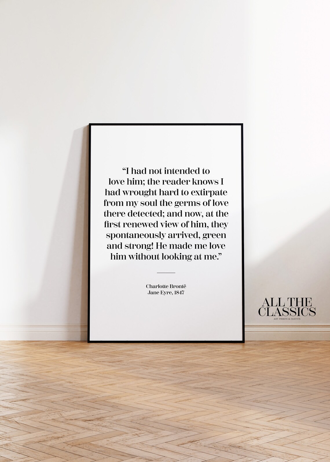 Jane Eyre Literary Quote Art Print, Minimalist - Image 2