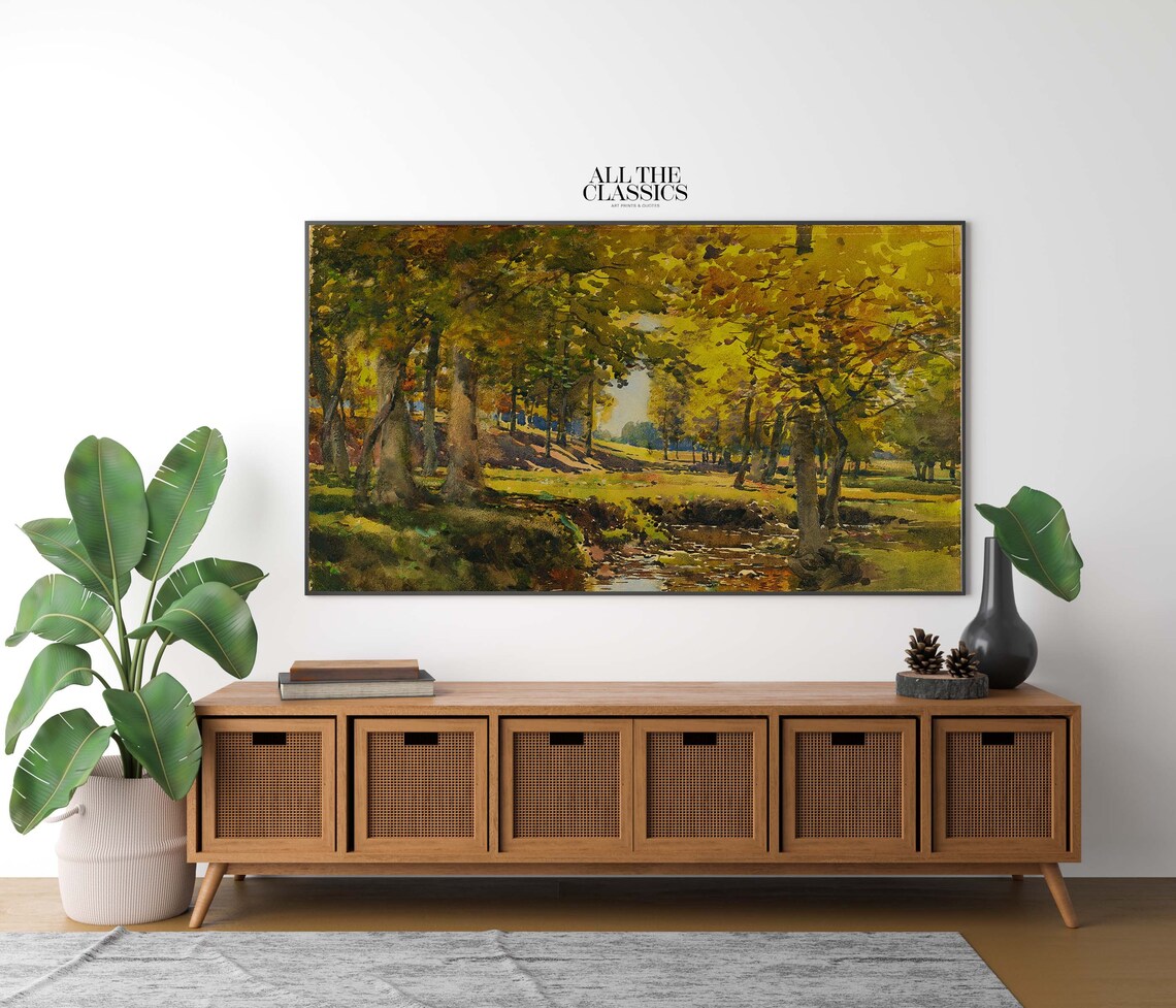 William Henry Holmes Autumn Meadow Edge Golden Fall Forest Landscape Poster - Image 2