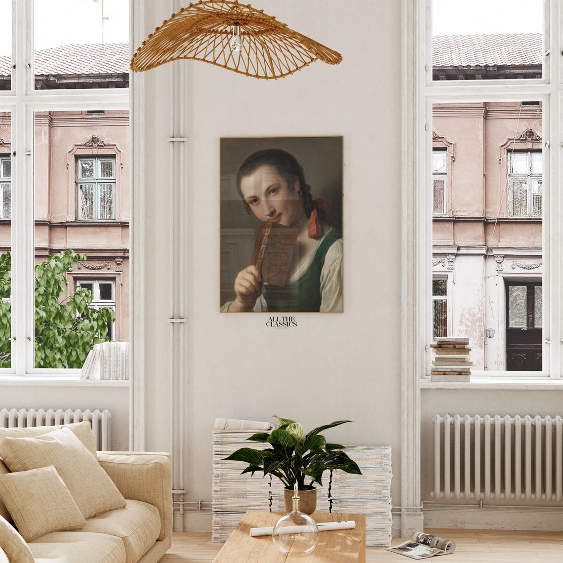 Victorian Woman Holding Book Classic Portrait Vintage Wall Art - Image 2