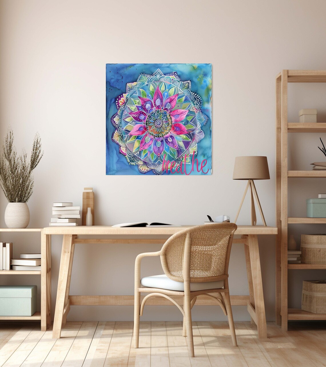 Positivity Zen Spiritual Watercolor Art Print - Image 2