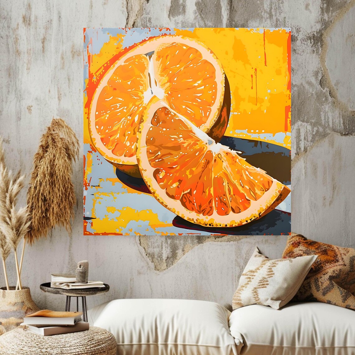 Orange Slices Pop Art, Retro Fruit Kitchen Decor - Image 4