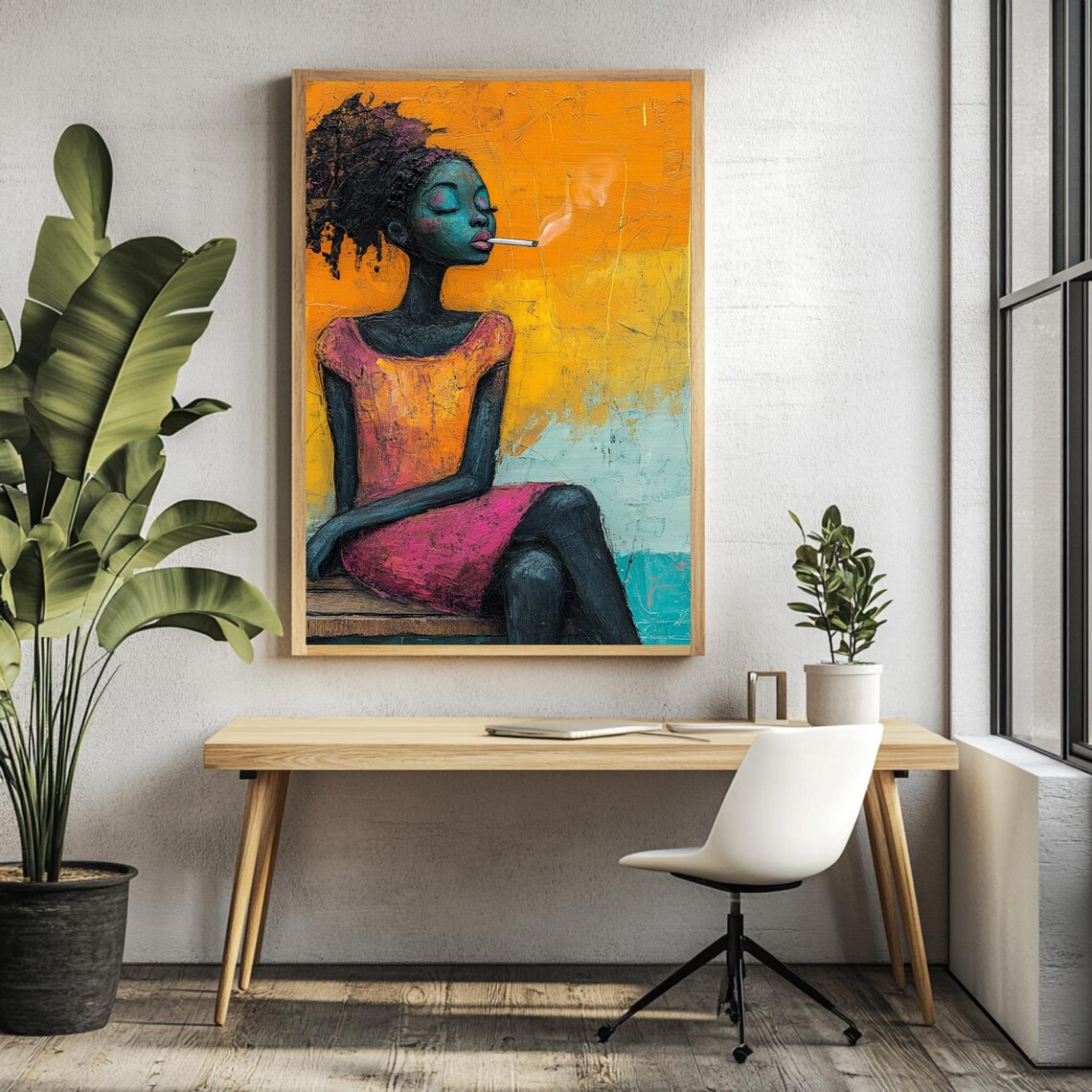 Bold Woman Colorful Portrait, Modern Feminine Art - Image 3