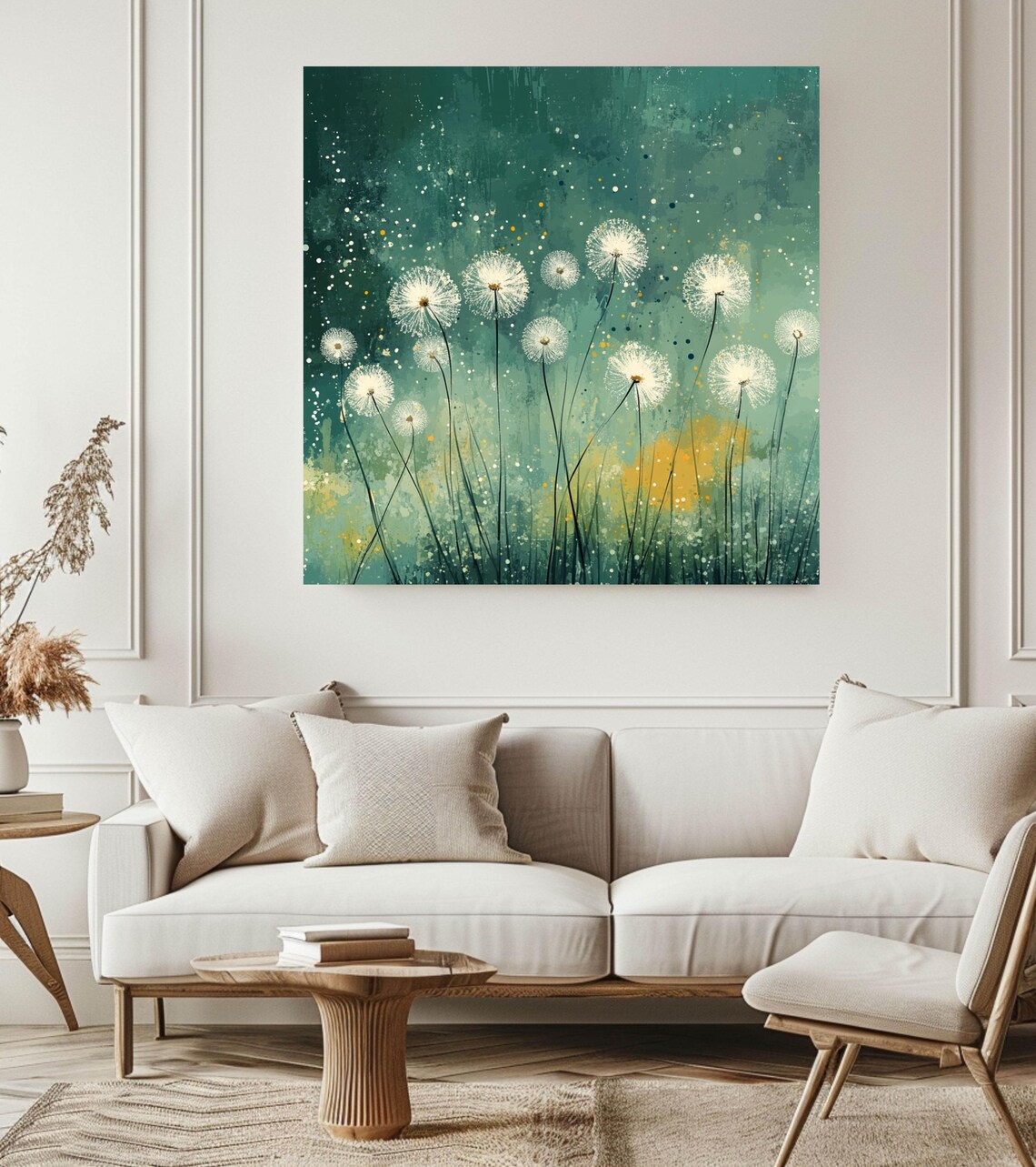 Boho Dandelions Art Print, Nature Wall Decor - Image 2