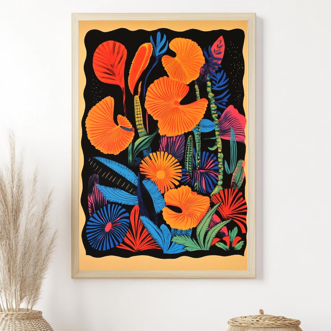 Tropical Bloom, Vibrant Botanical Floral Art Print