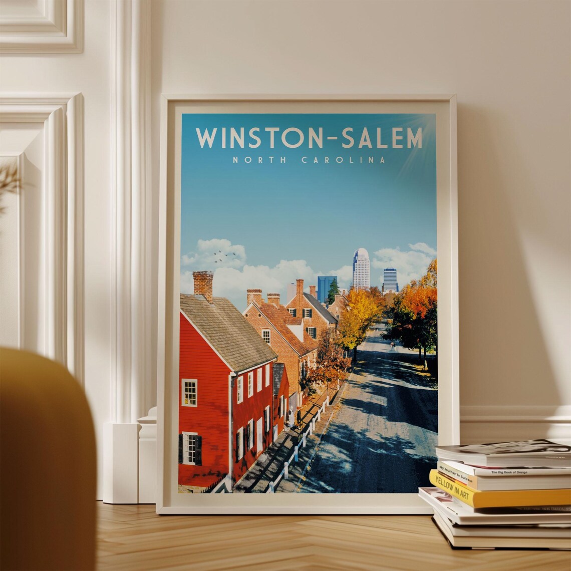 Winstonsalem Vintage North Carolina Travel Poster