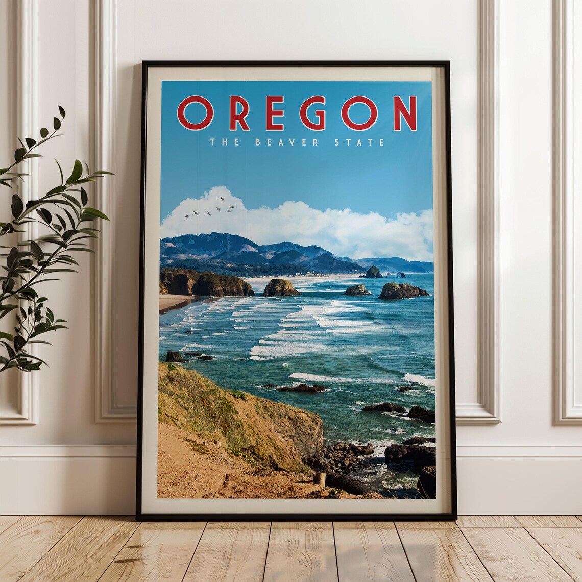 Oregon State Travel Poster, Portland Coast