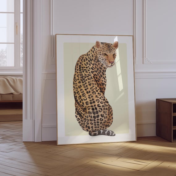 Leopard Wall Art Maximalist Wall Art Leopard Print Cheetah Print Jungle Wall Decor Dorm Teen Room Decor