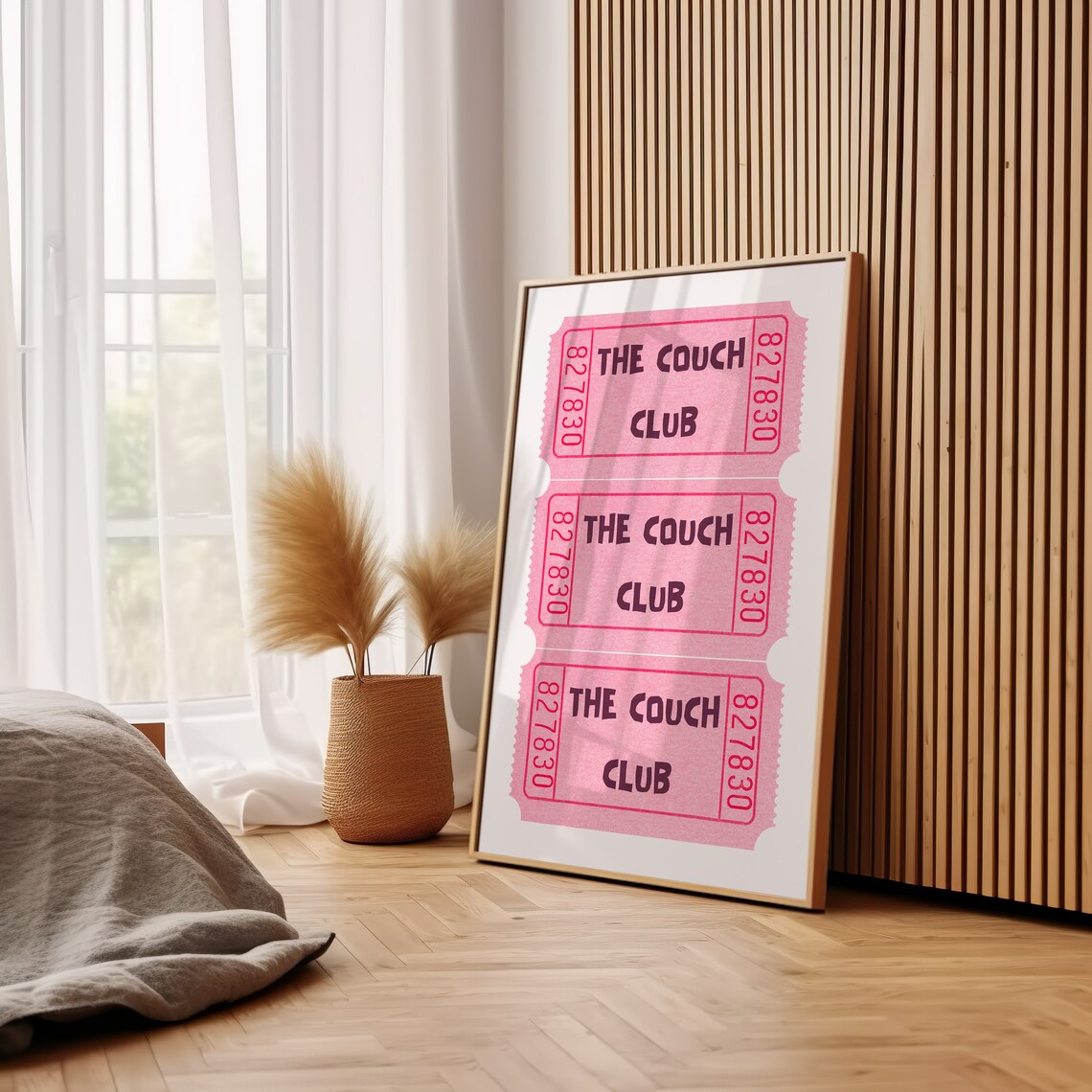 The Couch Club Retro Ticket Quote Poster - Image 3