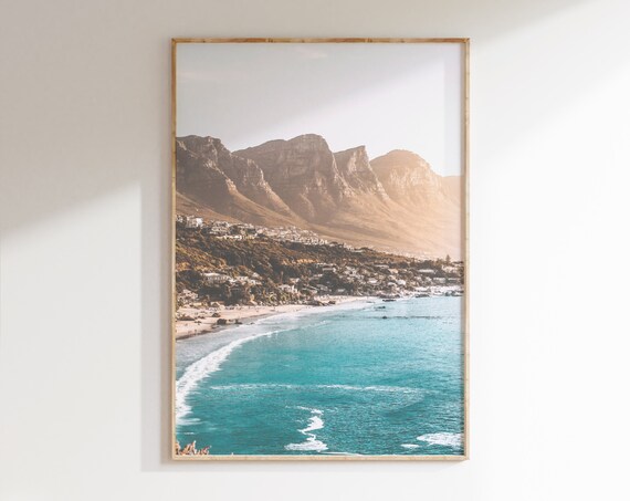 Cape Town Camps Bay Beach Art Print, South Africa