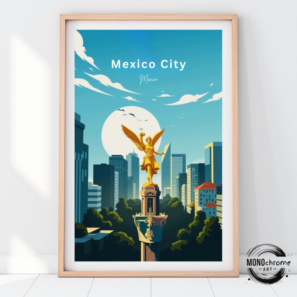 Mexico City Travel Poster, Personalized Gift