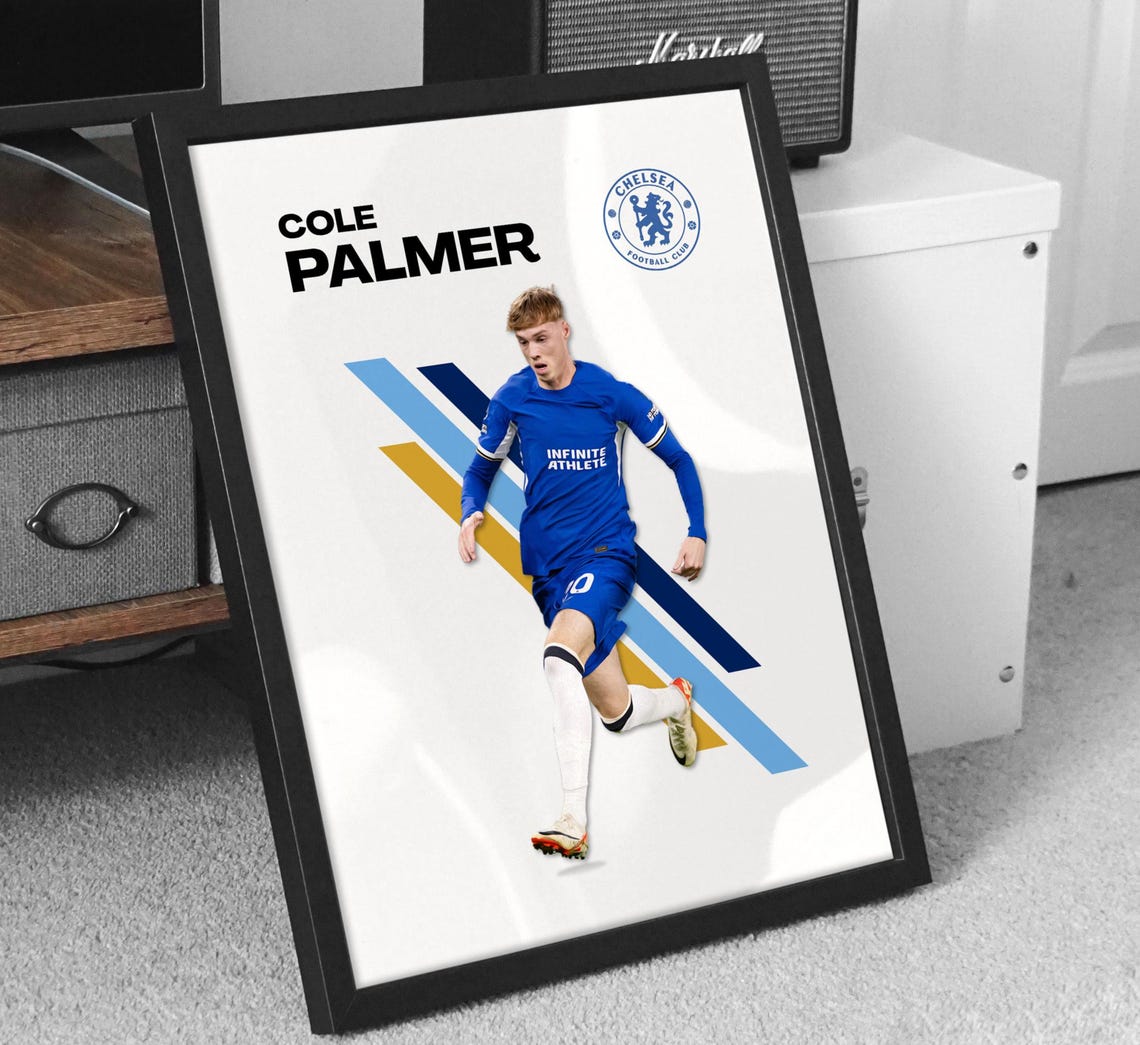 Cole Palmer Poster Cole Palmer Chelsea Cole Palmer Chelsea Fc Palmer Chelsea Chelsea Poster Football Gifts - Image 2