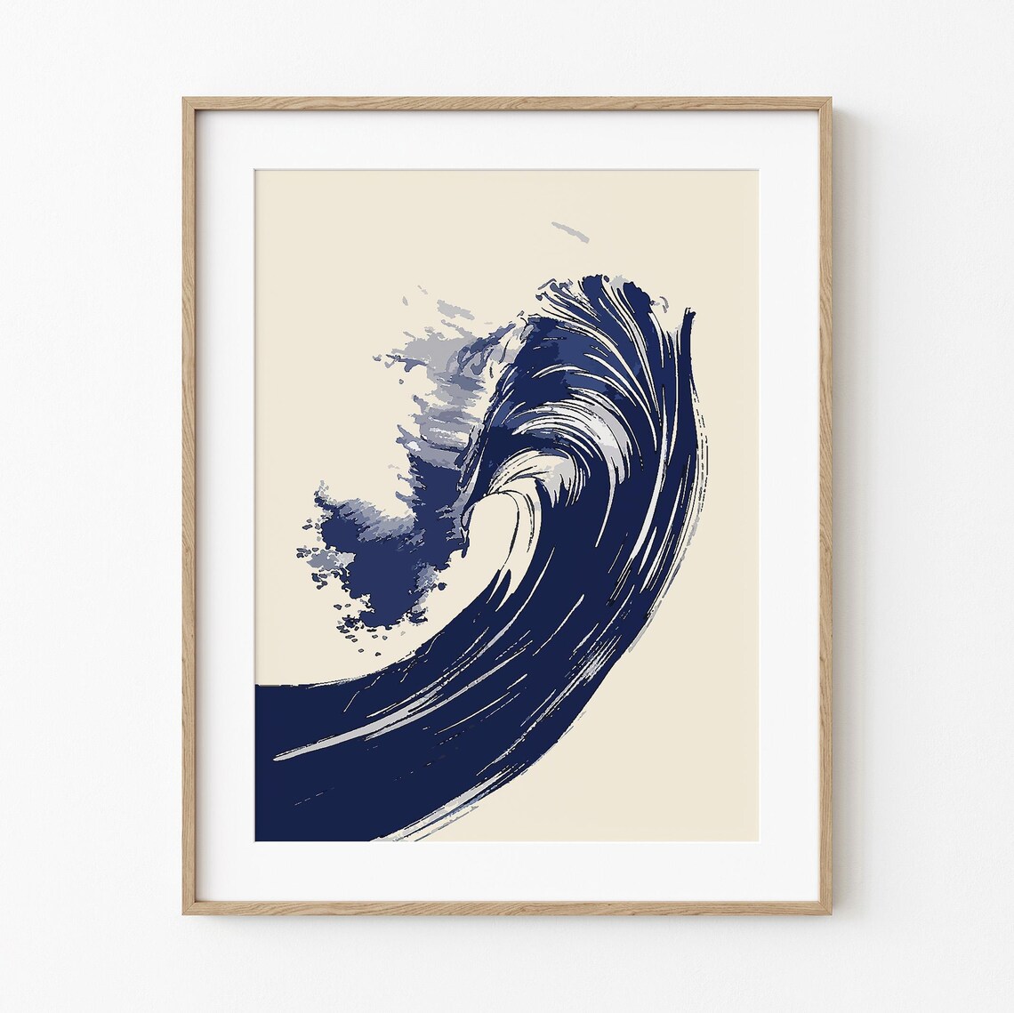 Coastal Breeze Ocean Wave Vintage Beach Art Print