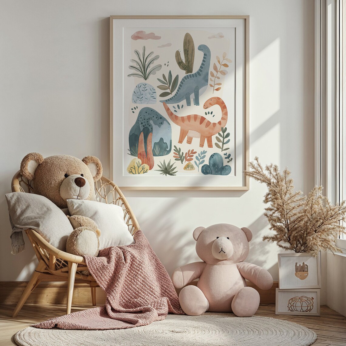 Watercolor Dinosaur Nursery Art Print, Kids Decor - Image 4
