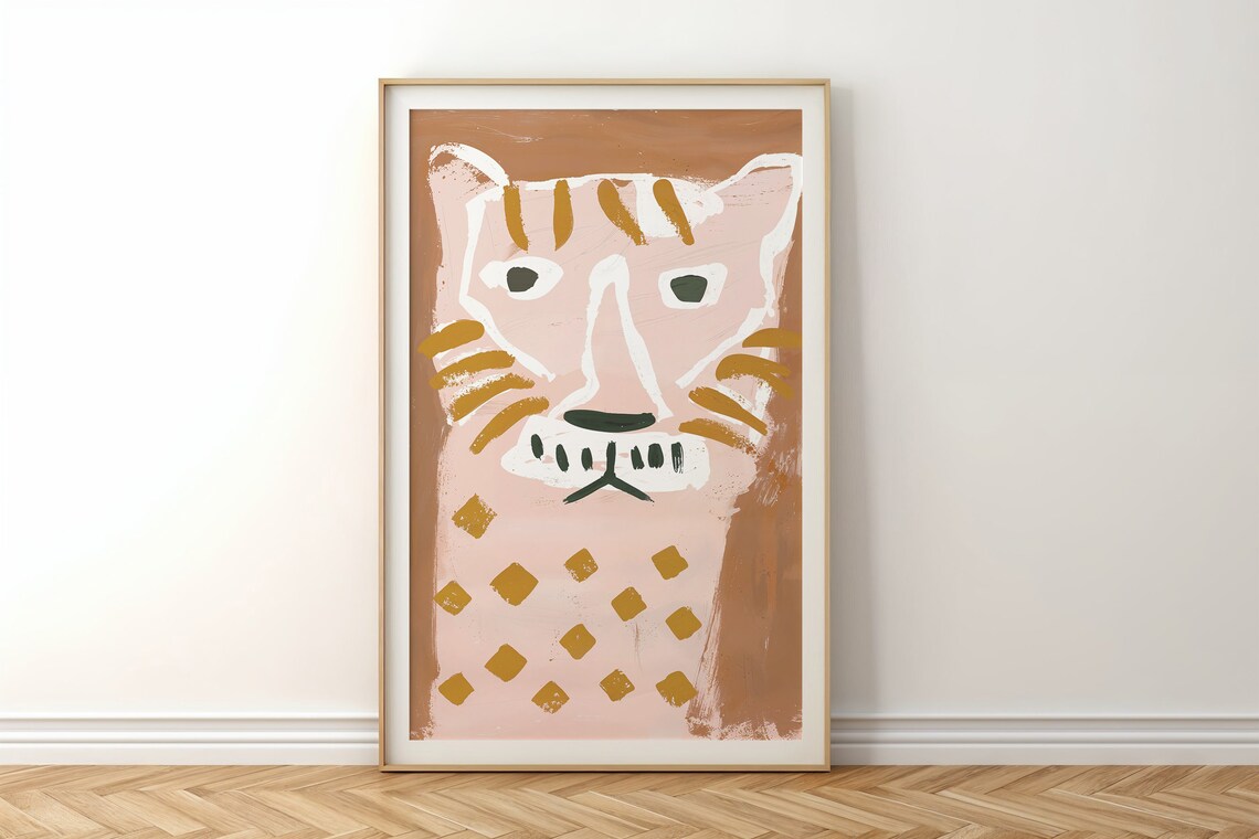 Tiger Cub Nursery Animal Poster, Safari Kids Room Decor - Image 3