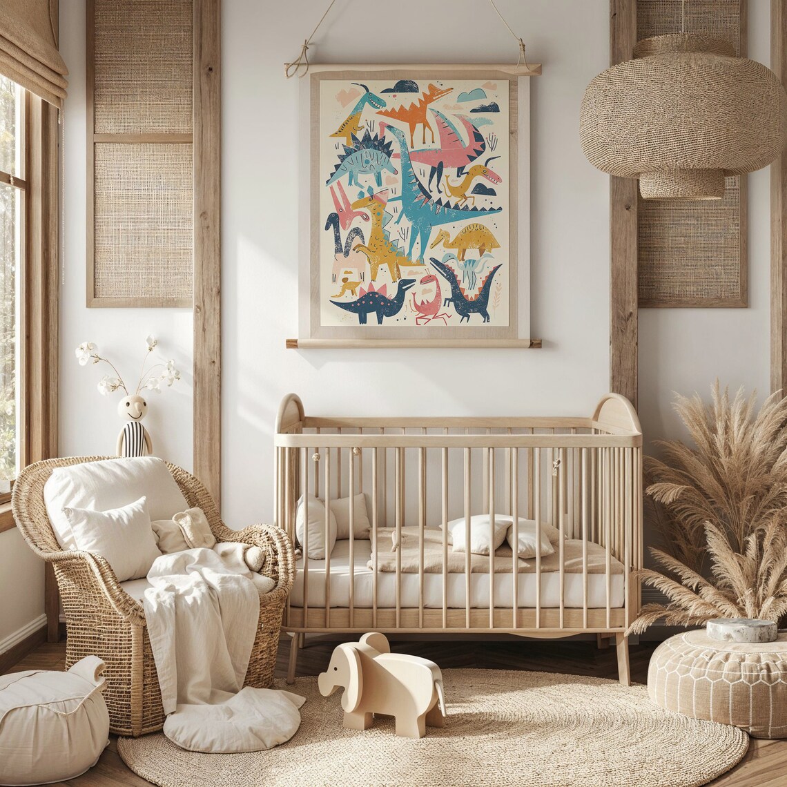 Dinosaur Nursery Poster Set, Playful Kids Room Decor - Image 2