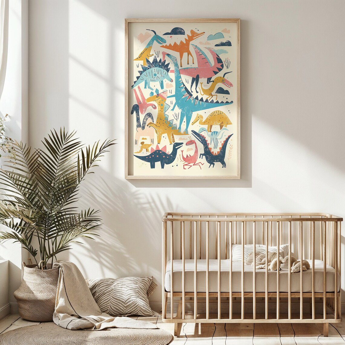 Dinosaur Nursery Poster Set, Playful Kids Room Decor - Image 3