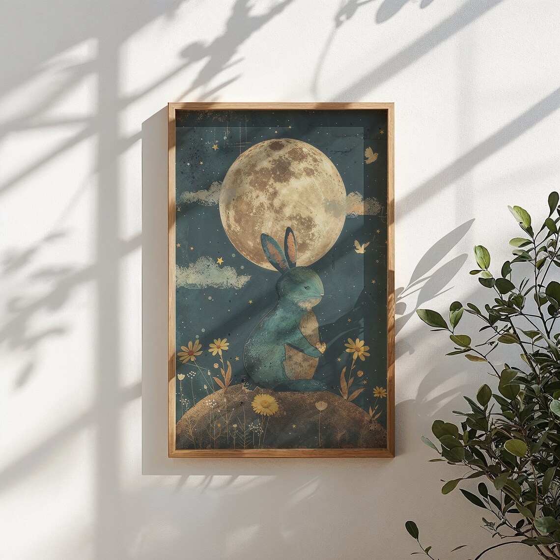 Moonlit Bunny Nursery Art Print, Celestial Rabbit - Image 5