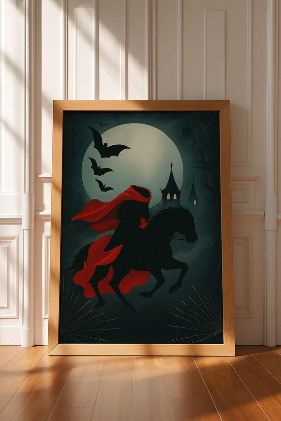 Headless Horseman Halloween Poster Wall Art
