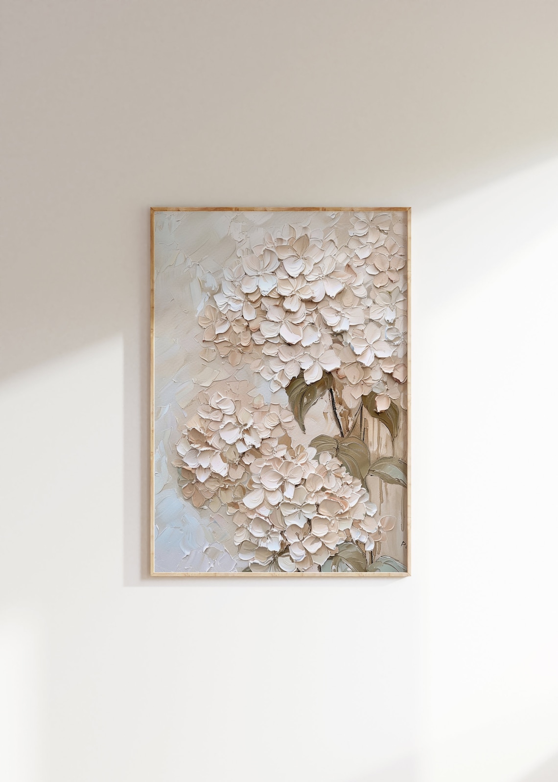 Vintage Hydrangea Painting, Rustic Farmhouse Art Print - Image 2