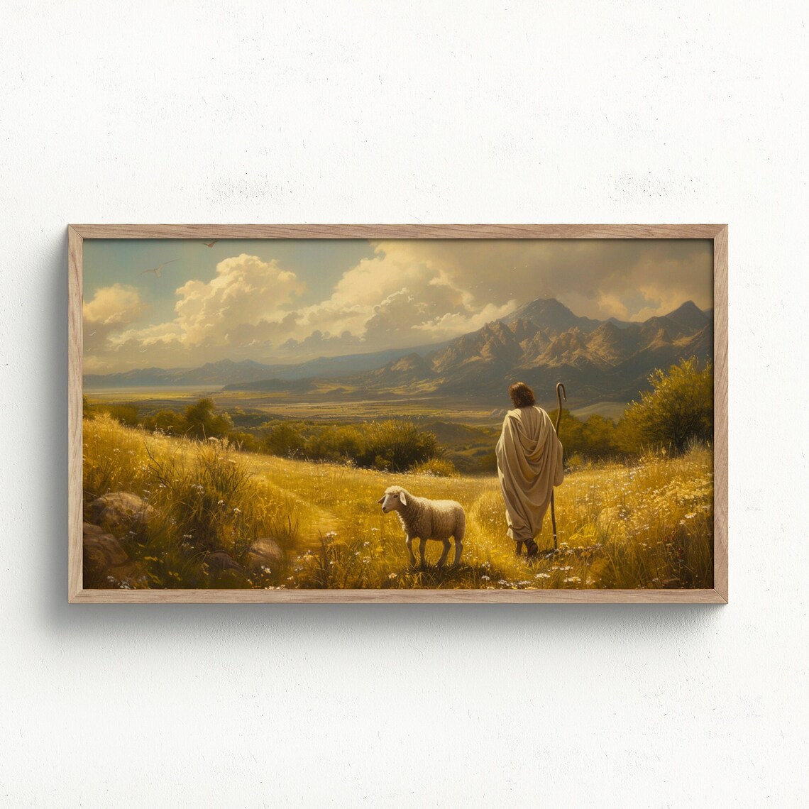 Jesus the Good Shepherd, Easter Calvary Art Print