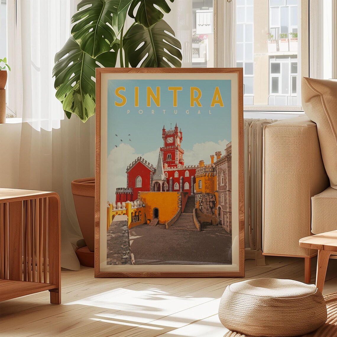Sintra Portugal Travel Poster, Indie Room Decor