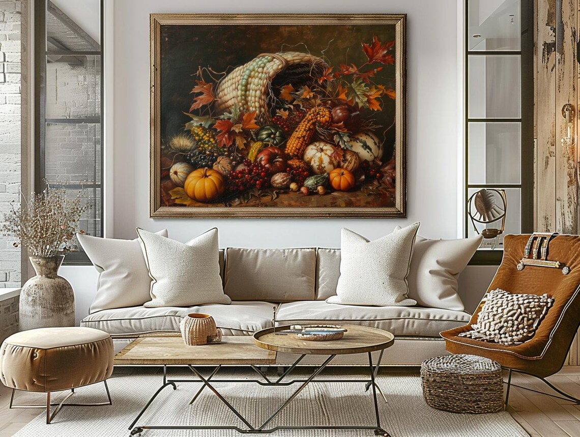 Thanksgiving Autumn Harvest Cornucopia Art Print - Image 2