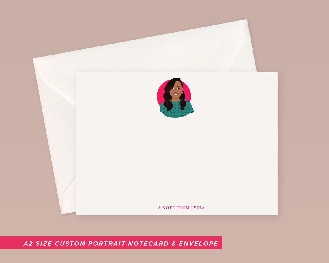 Custom Portrait Stationery Pet Notecards - Image 2