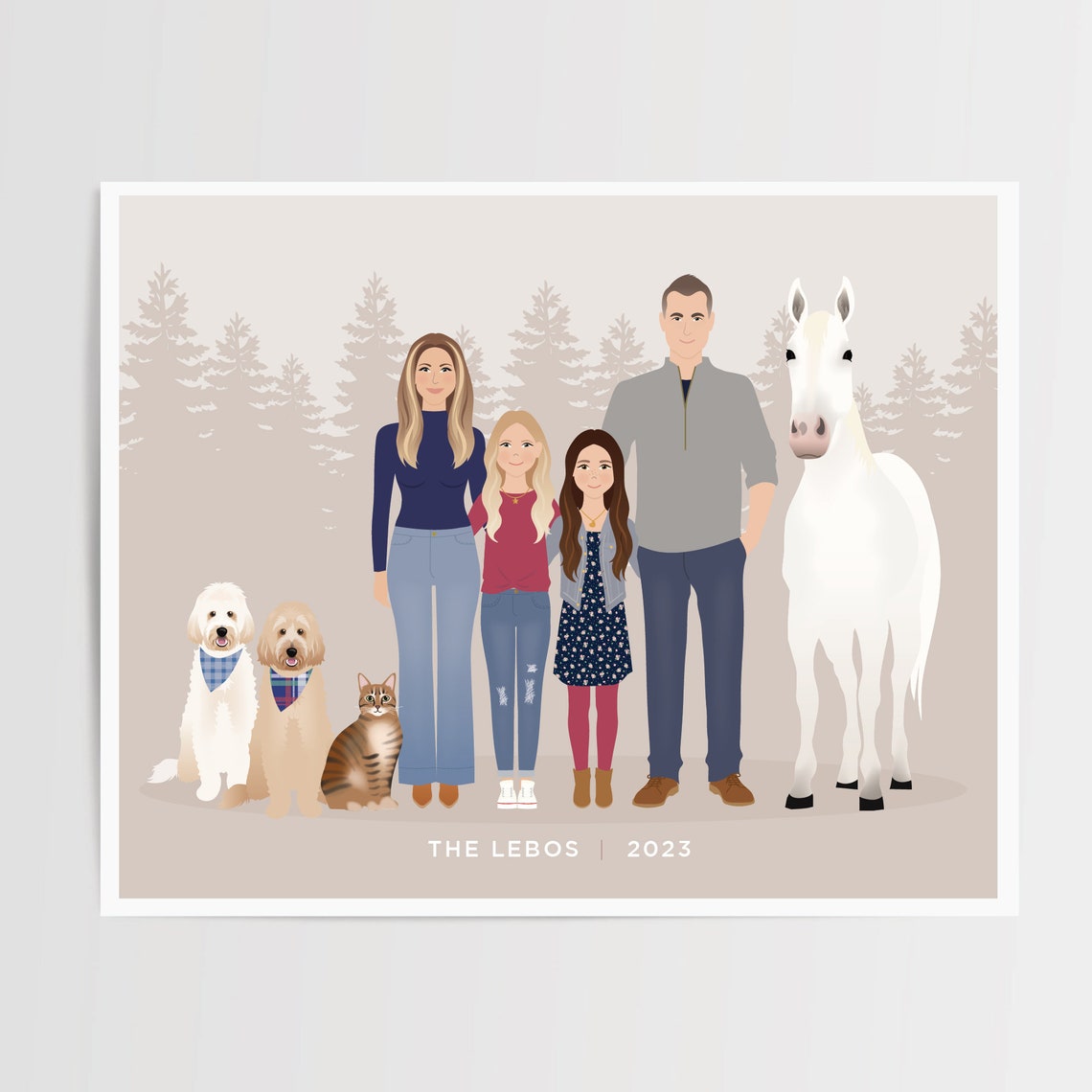 Custom Family Portrait Illustration