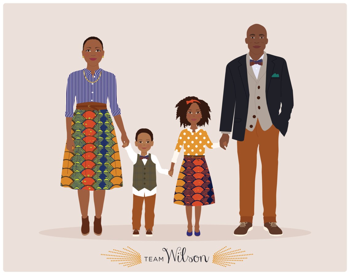 Custom Family Portrait, Personalized Illustration - Image 2