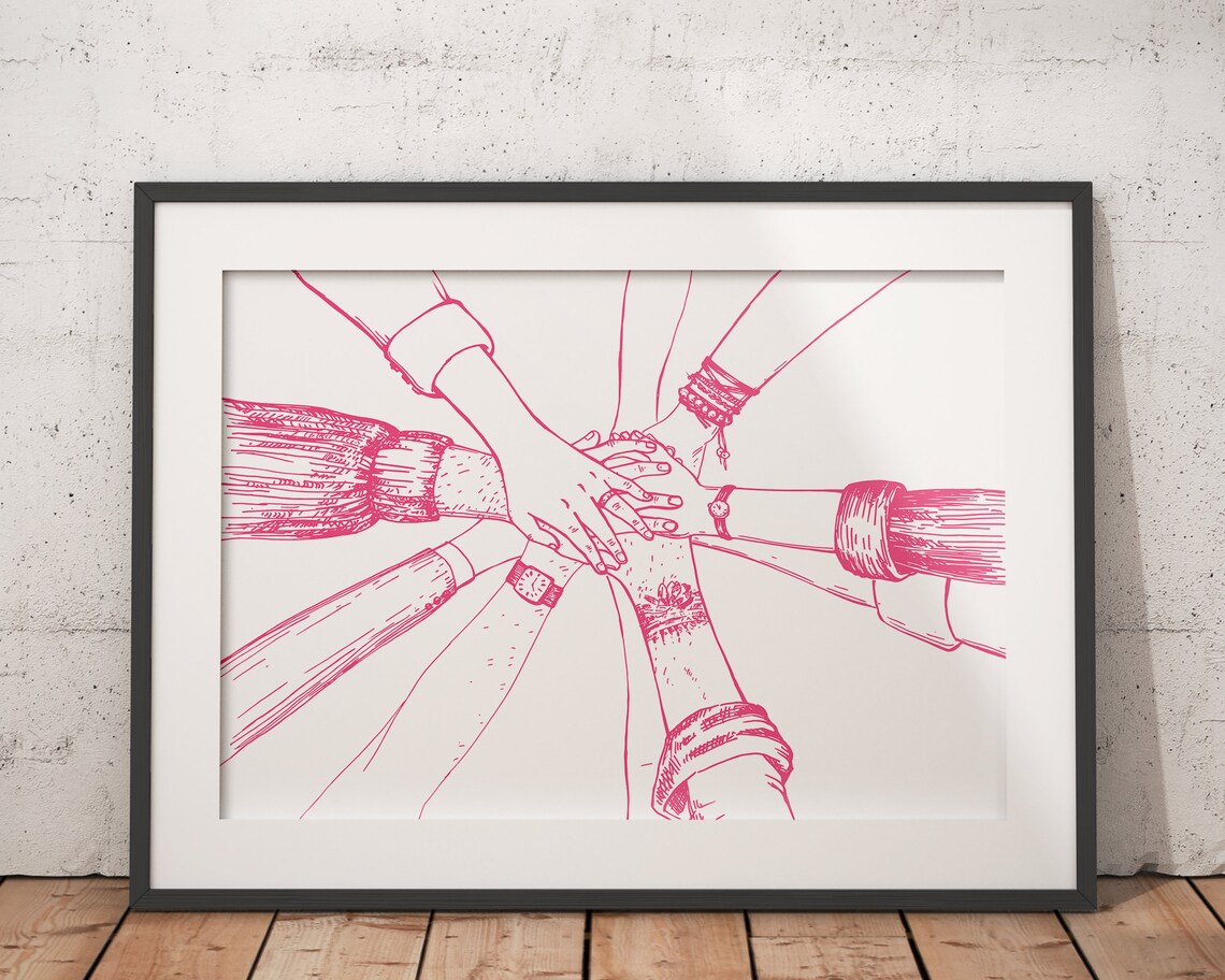 Pink Office Decor Teamwork Quote Art Print - Image 2