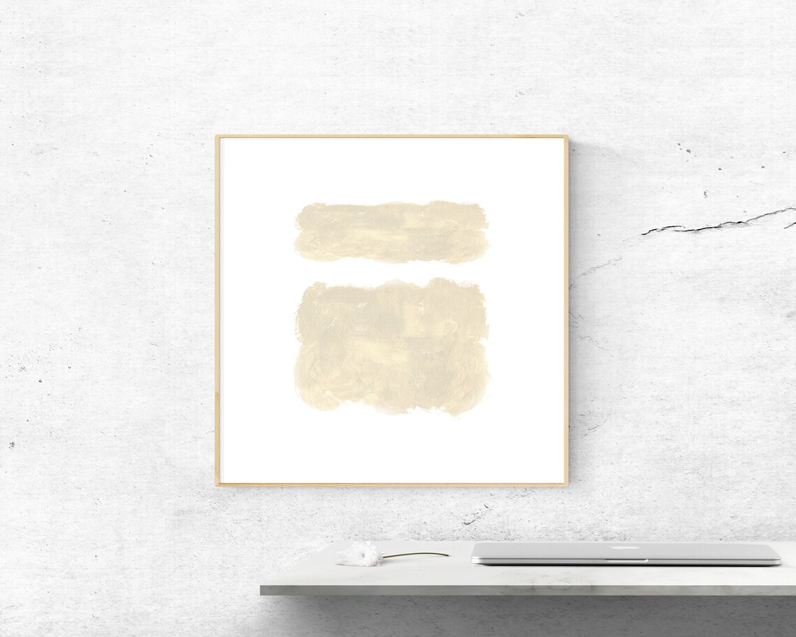 Abstract Beige Wall Art, Scandinavian Minimalist Poster - Image 2