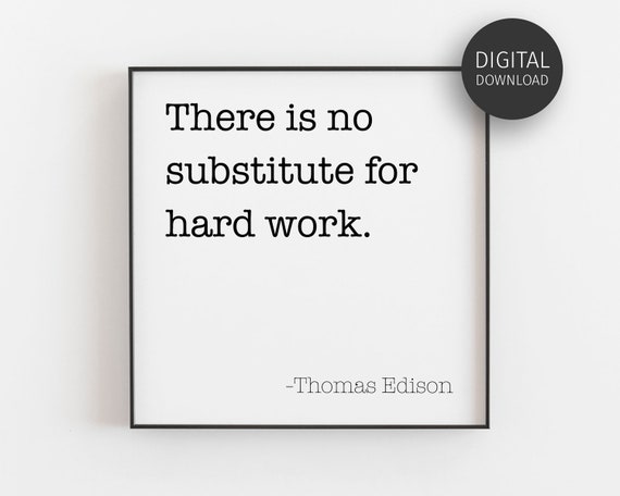 Thomas Edison Minimalist Education Quote Art Print