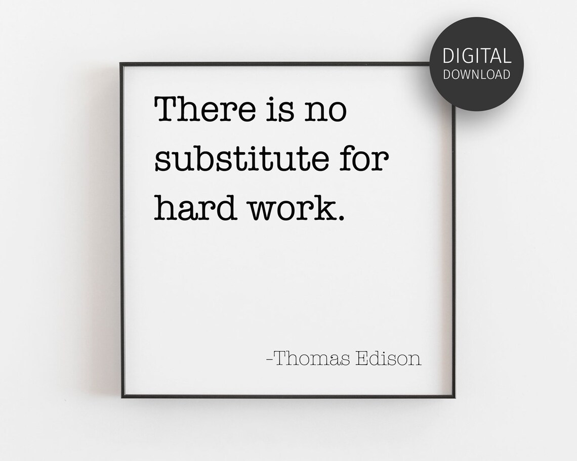 Thomas Edison Minimalist Education Quote Art Print