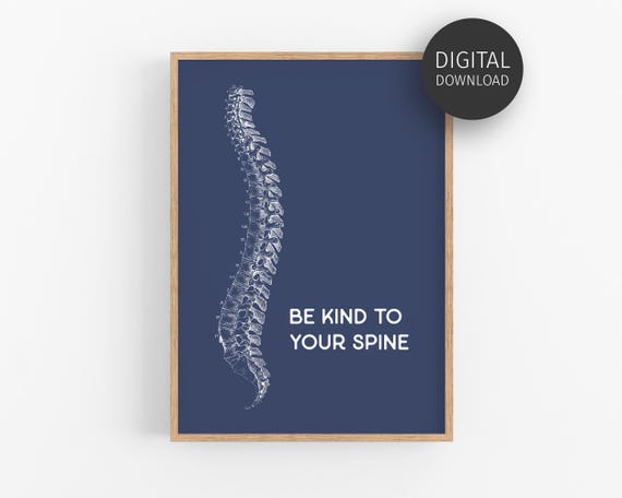 Chiropractor Poster Chiropractic Gifts Blue Spine Anatomy Print Office Decor For Chiropractor Spine Whisperer Chiro Wall Art