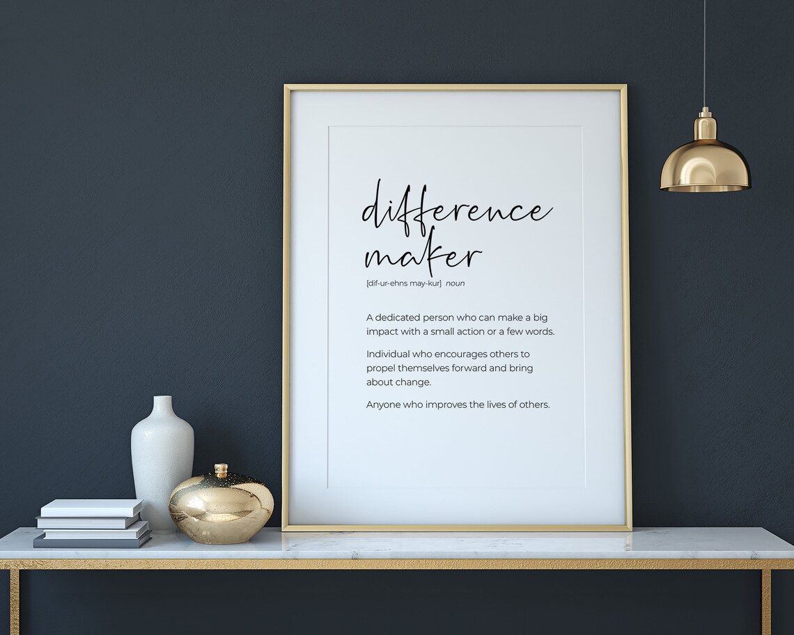 Difference Maker Definition Art Print, New Teacher Gift - Image 3