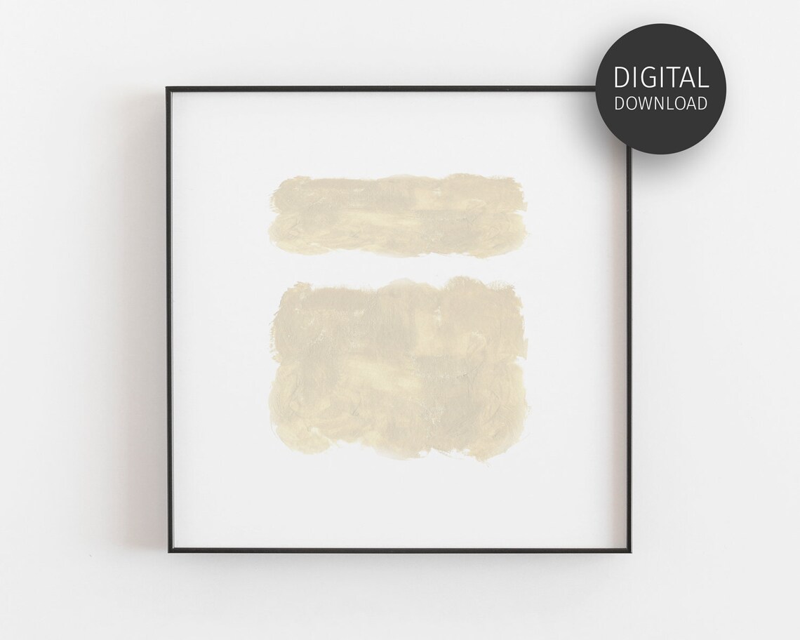 Abstract Beige Wall Art, Scandinavian Minimalist Poster
