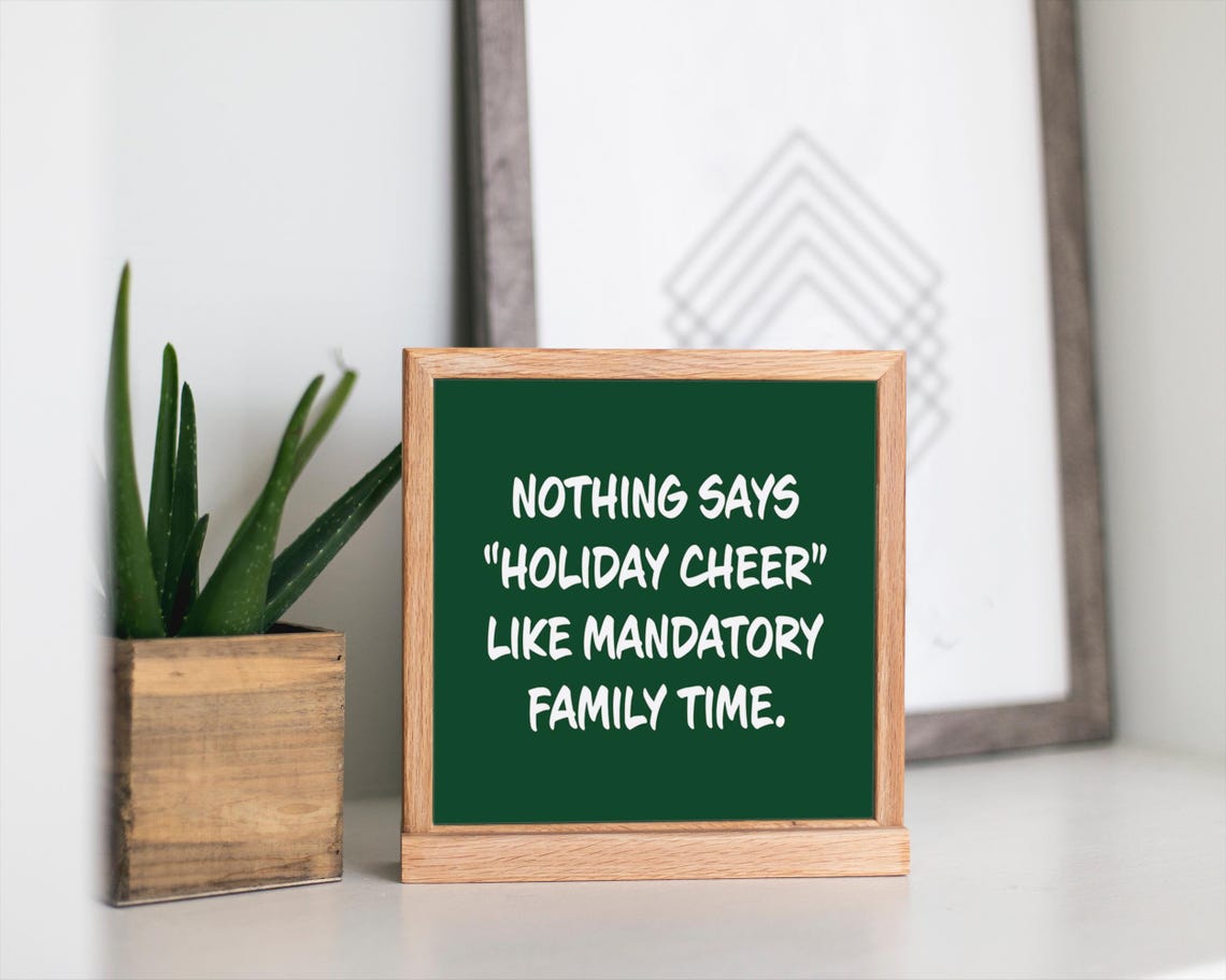 Nothing Says Holiday Cheer Sarcastic Christmas Quote Green Wall Art - Image 3