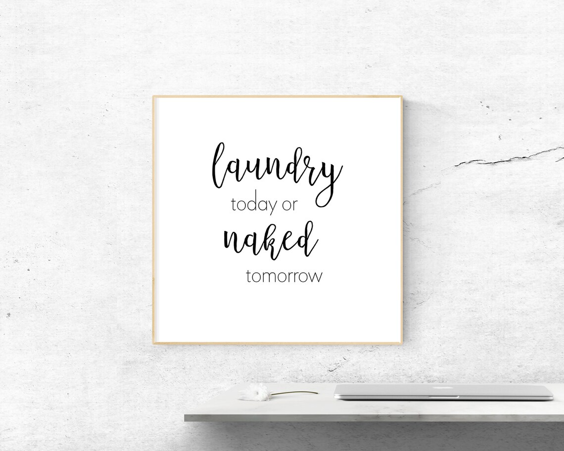 Laundry Print Laundry Room Sign Prints Funny Laundry Decor Typography Poster Wall Art Minimalist Poster Square - Image 3