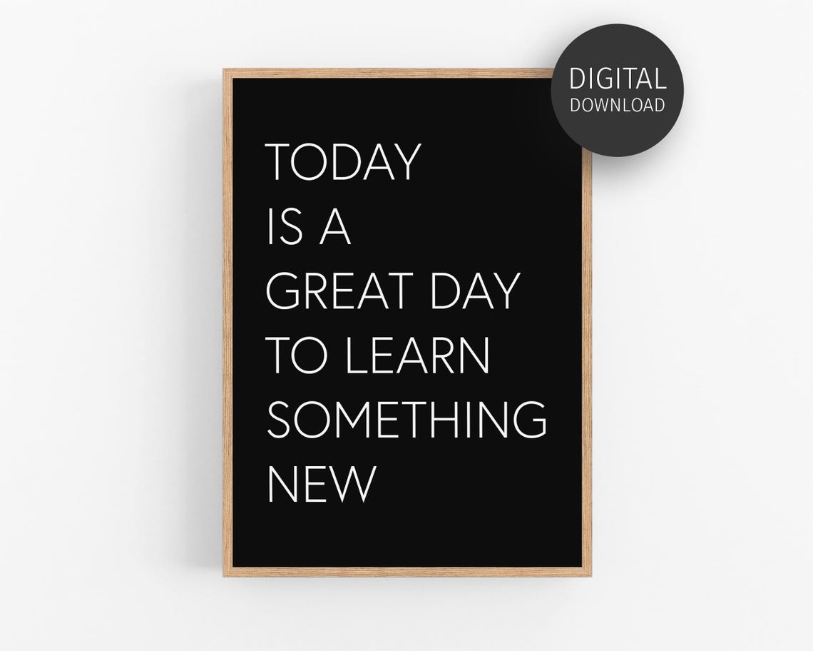 Inspirational Quotes Home School Decor School Wall Art Classroom Decor Learning Quote Prints Counselor Poster