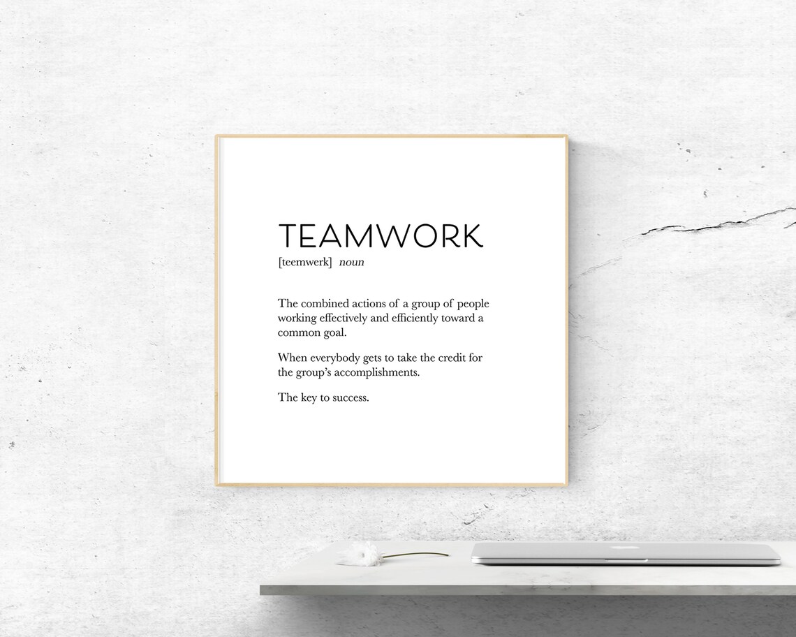 Teamwork Definition Poster, Motivational Office Decor - Image 2