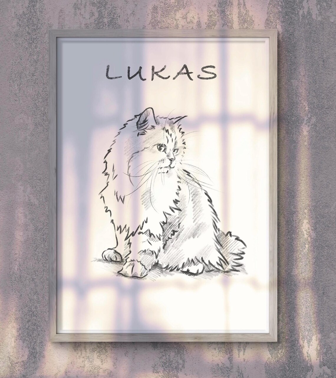 Custom Pet Portrait From Photo, Pet Loss Gift