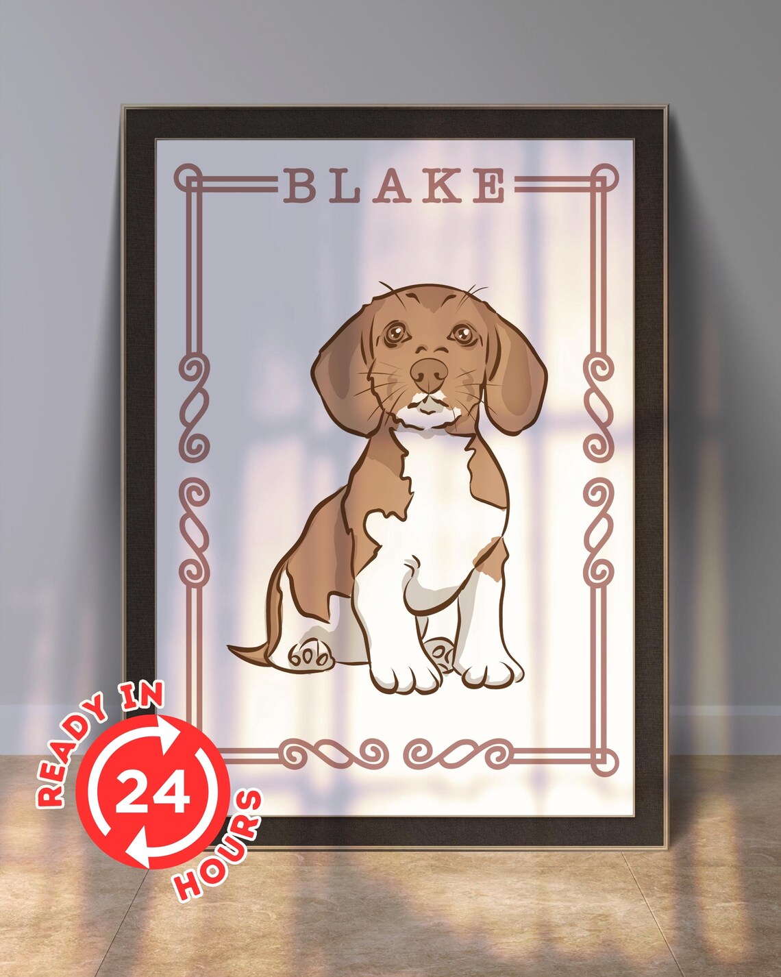Custom Pet Portrait From Photo, Pet Lover Gift