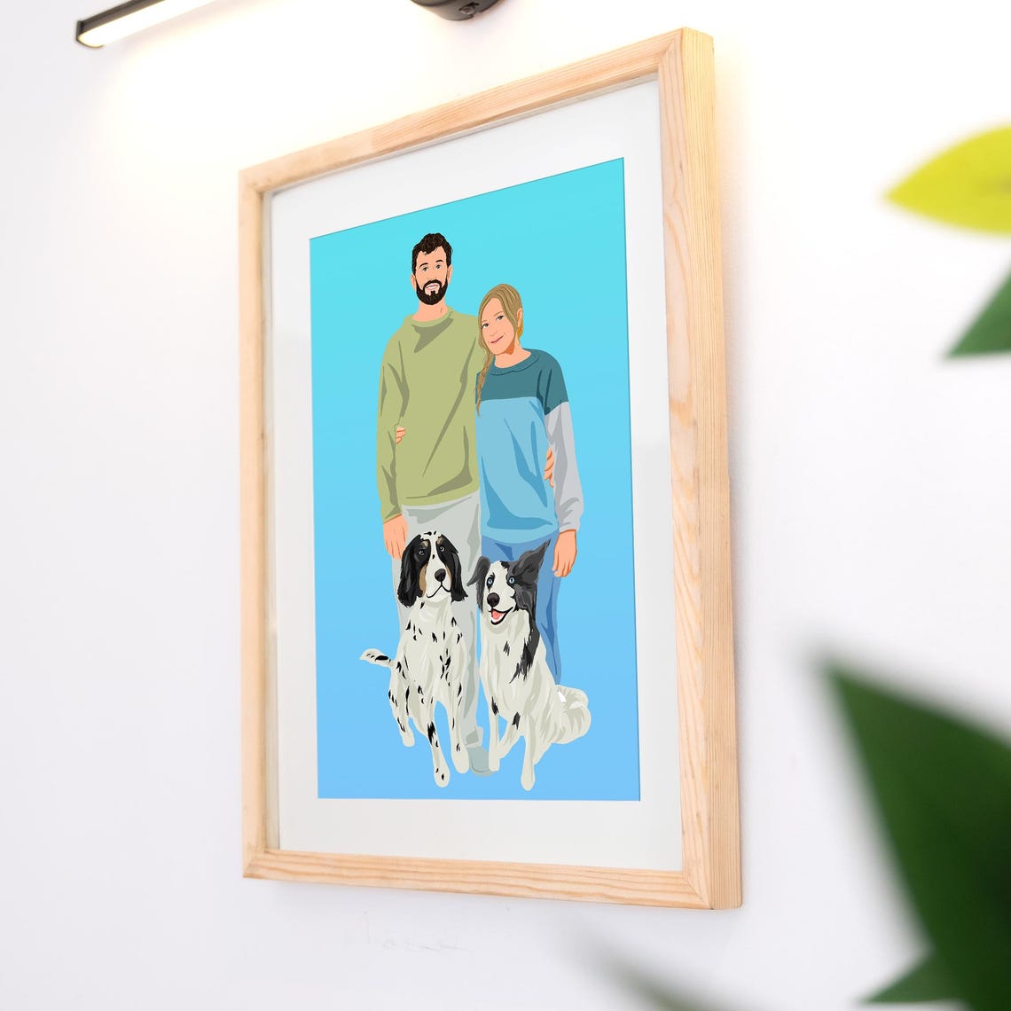 The Collins EST 2024 Custom Couple Portrait Illustration Poster - Image 2