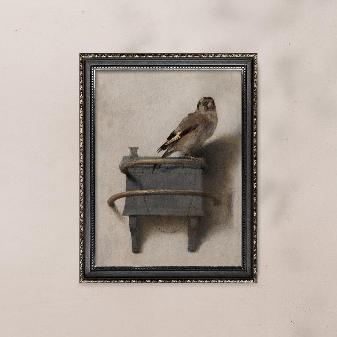 Iconic Goldfinch Perched On Blue Bracket Vintage Bird Portrait Poster - Image 7