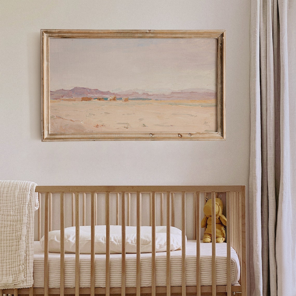 Soft Muted Desert Landscape Abstract Tonal Warm Tone Art Poster - Image 4