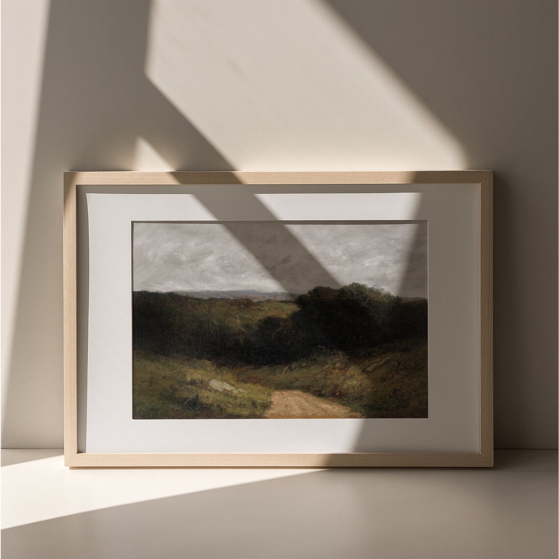 Dark Country Road Moody Vintage Landscape Oil Painting Poster - Image 6