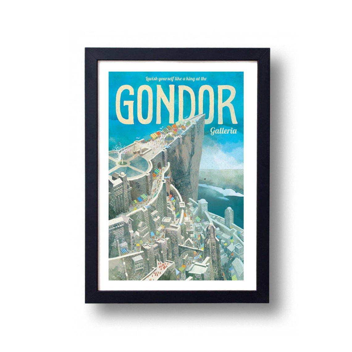 Lord Of The Rings Poster Gondor Galleria Travel Poster Lord Of The Rings Art Lord Of The Rings Gondor Lotr Poster Lotr Art Lotr - Image 2