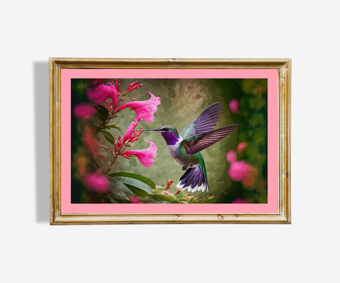 Hummingbird Watercolor Art Print