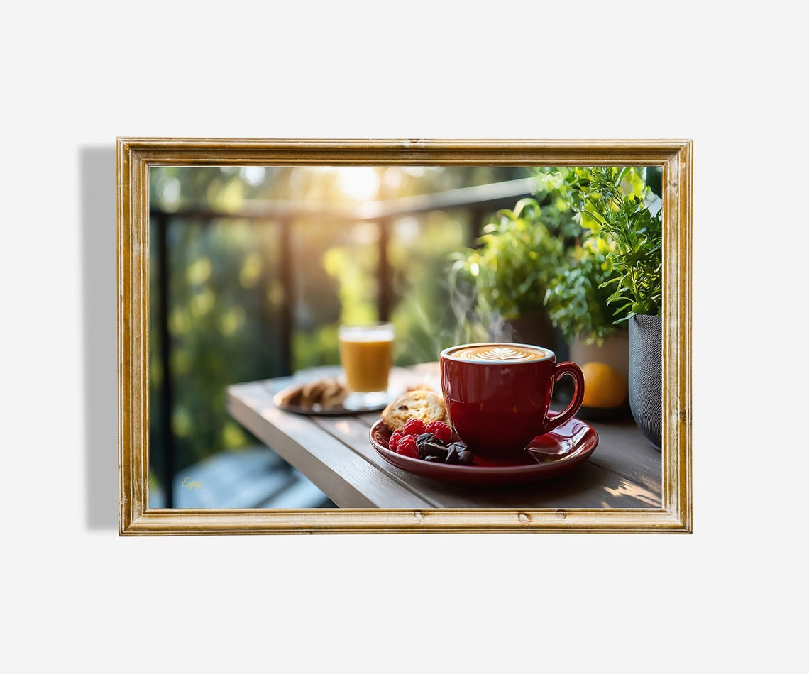 Coffee Berries Balcony View Art Print